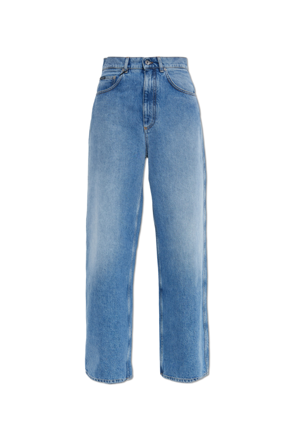 デニム・ジーパン DOLCE & GABBANA Woman Jeans Multicolor FTC7CDG8MT5 S9001 Denim jeans with ripped details and appliqués in Multicolor